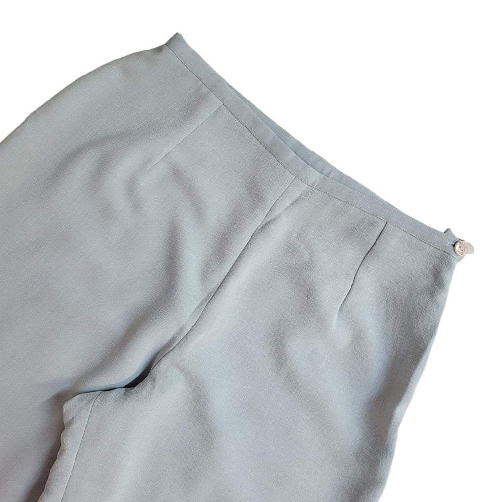 Wallis 90s Vintage Blue Straight Leg Casual Trousers Uk Women's 14 W32 L30