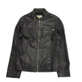 Kit 90s Black Zip Up Leather Jacket Uk Women's Size 10