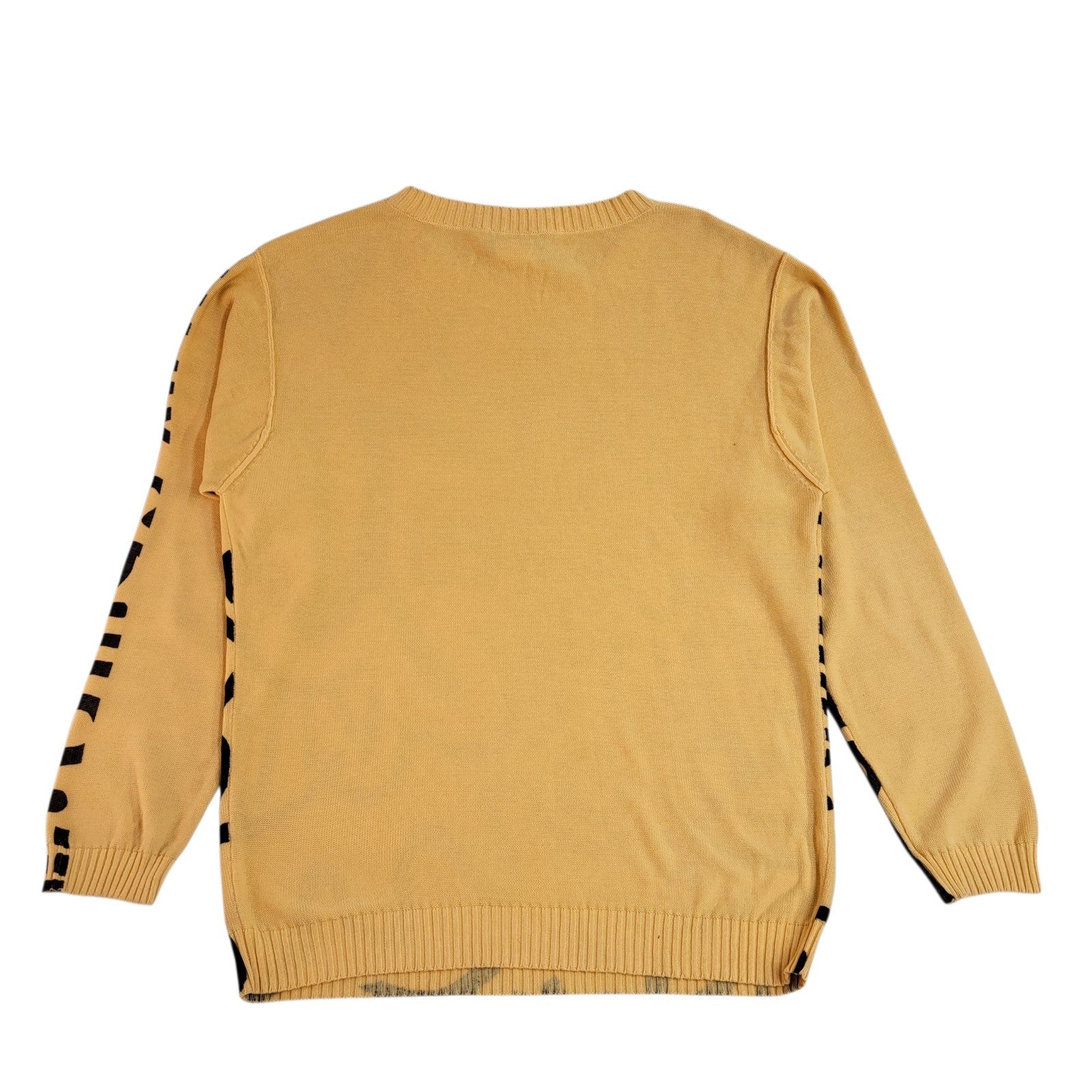 Sonia Rykiel Jumper Vintage Y2k Orange Black Round Neck UK Women's Size 3XL