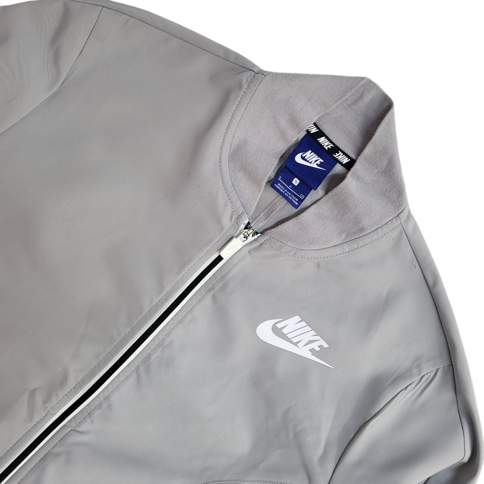 Nike Grey Full Zip Sports Modern Tracksuit Top Jacket UK Men's Size S