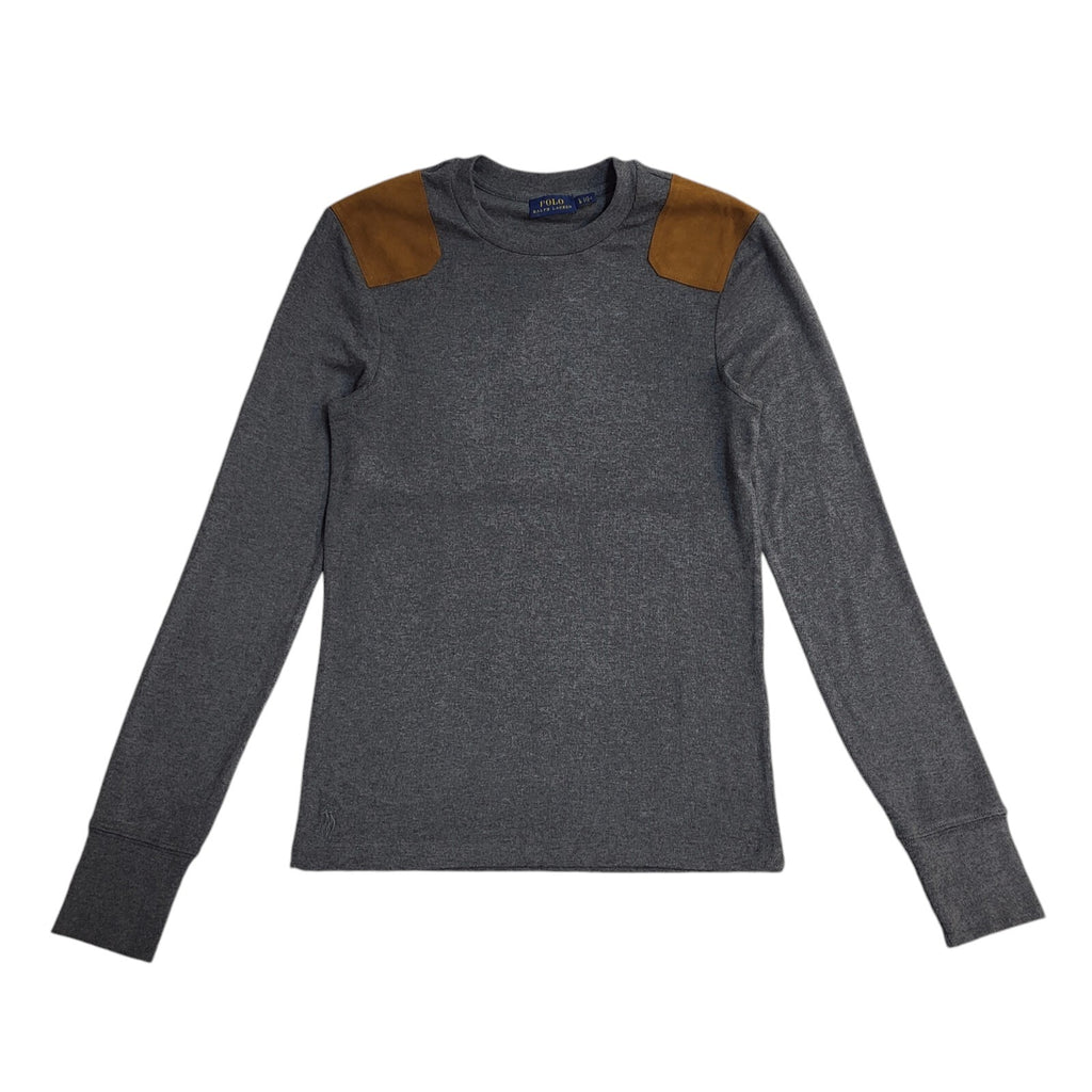 Polo Ralph Lauren Y2K Grey Round Neck Long Sleeve Jumper Men's UK Size L