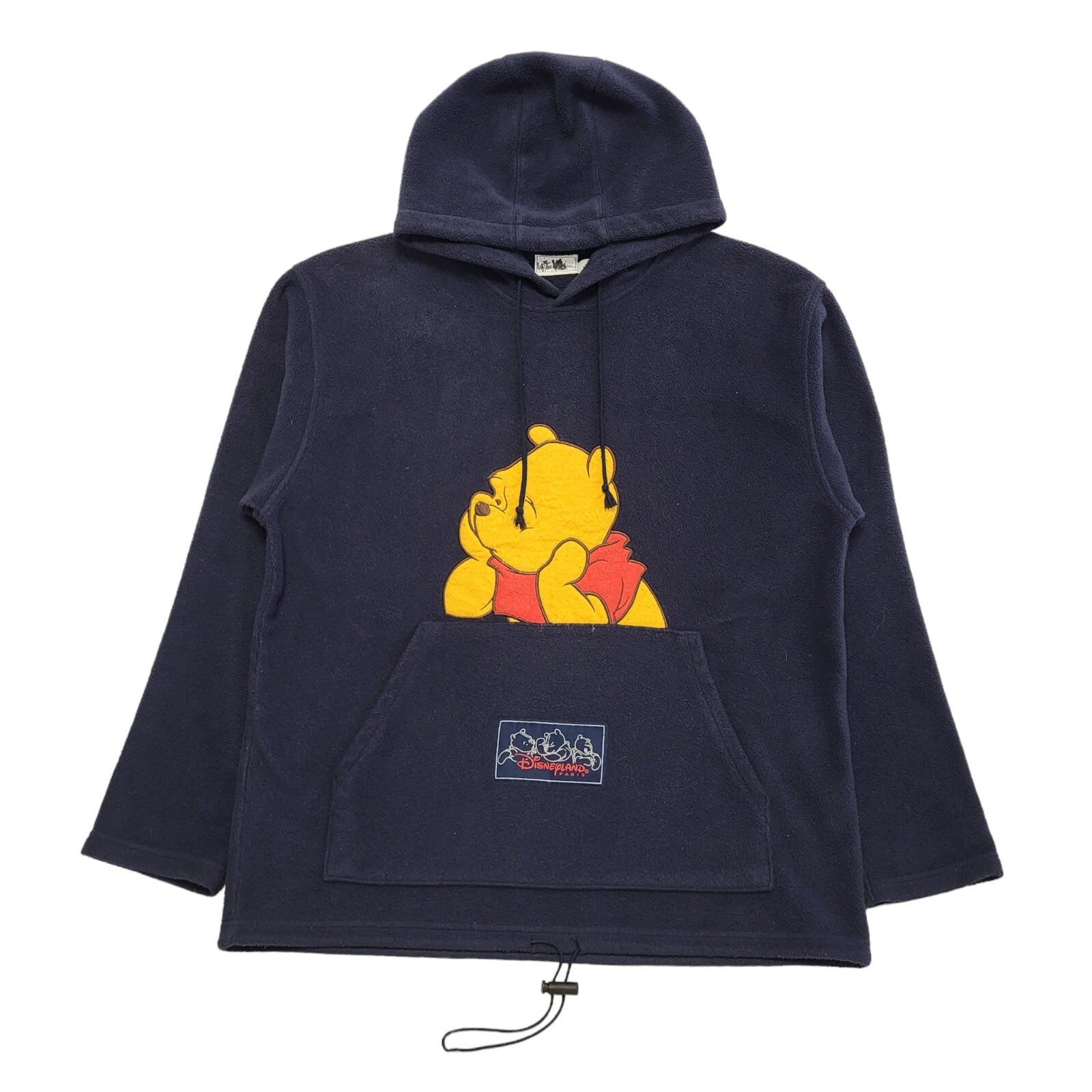 Disneyland Vintage Y2K Blue Fleece Pullover Hoodie Uk Women's Size L