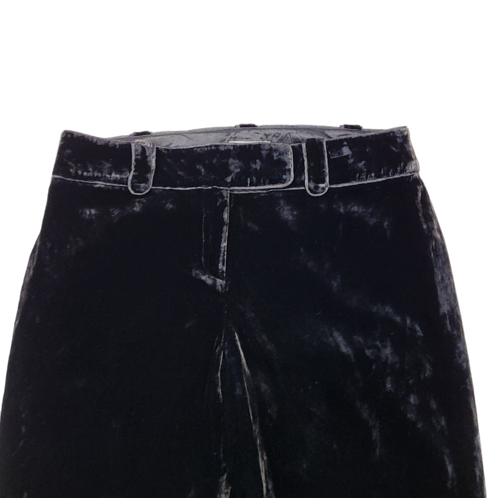Ann Taylor Y2K Black Velour Straight Leg Trouser Size 12 W30 (USA 8)