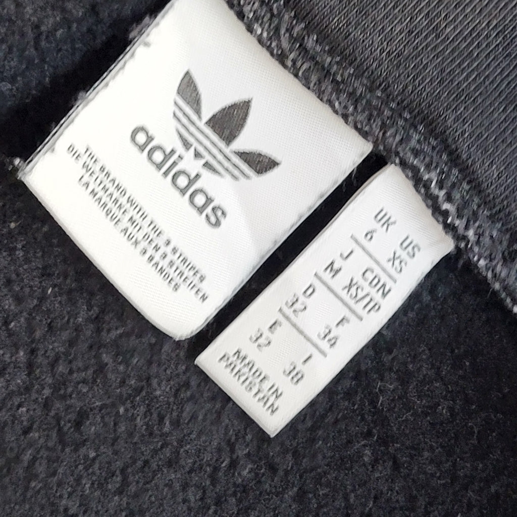 Adidas Black 90s High Neck Sports Tracksuit Top Uk Women's Size 6