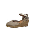 John Lewis Gold Vintage Buckle Wedge Shoes Uk Women's Size 4.5