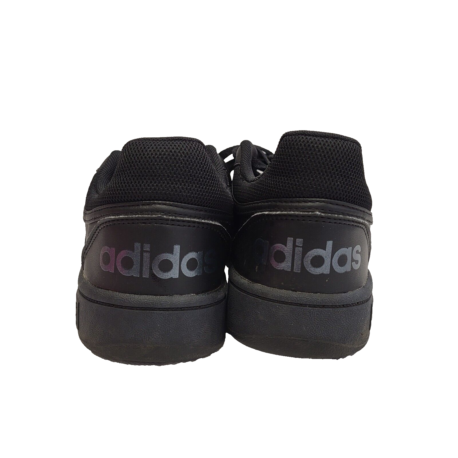 Adidas Hoops Black Lace-up Trainers Uk Kid's Size 5.5