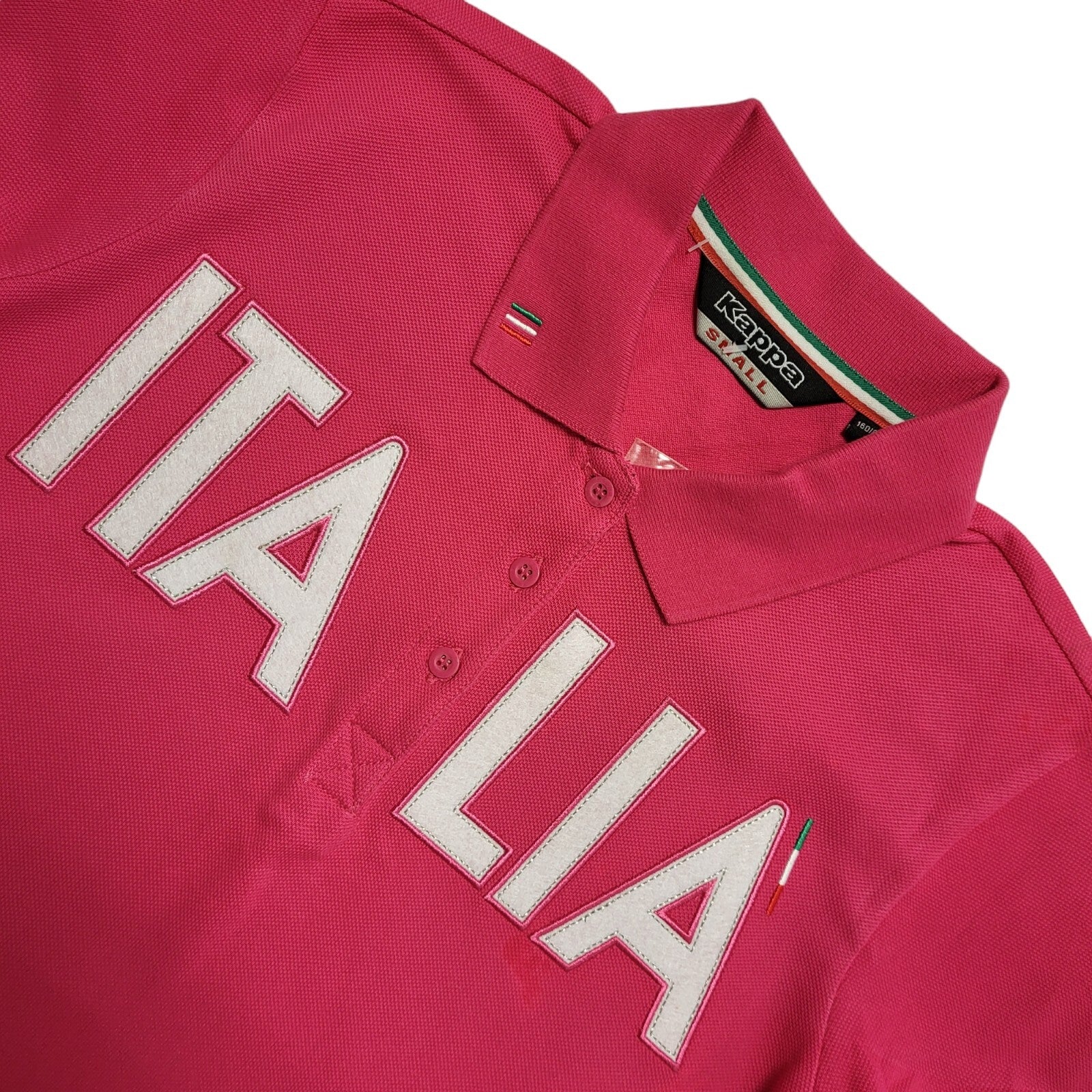 Kappa Y2K Vintage Pink Polo Shirt Uk Women's Size Small Bnwt