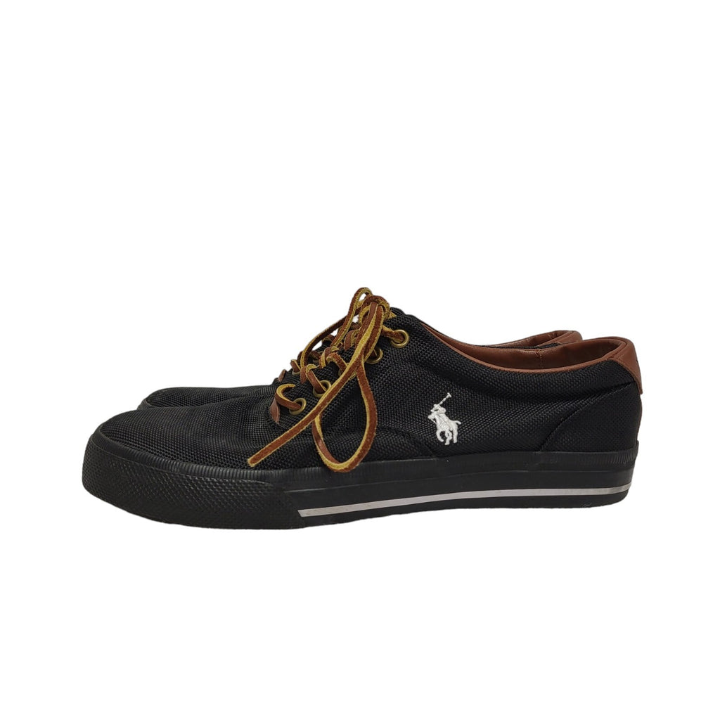 Polo Ralph Lauren Felton Black Canvas Sneaker Trainers Men's Trainers Uk 6.5