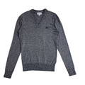 Lacoste Vintage 90's Grey V-Neck Jumper UK Men's Size Small