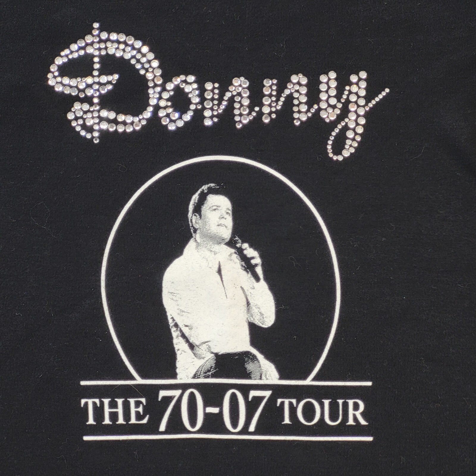 Starworld 2007 Donny Donny Osmond Diamanté Tour T-Shirt Women's UK Size Small
