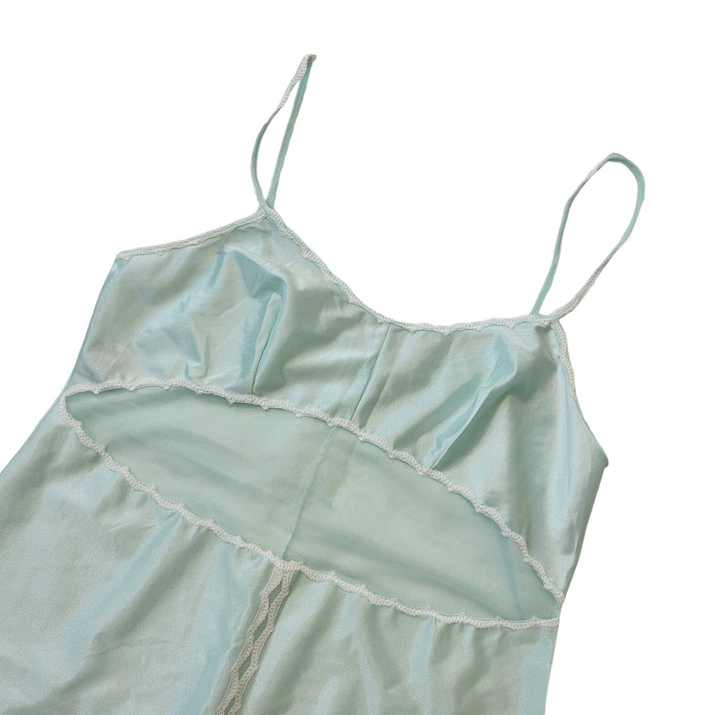 Pippa Dee 60s Vintage Light Pale Green Slip Dress Women's Size Small