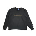 Champion USA Black Crew Neck Y2k Sweatshirt Uk Men's Size Large