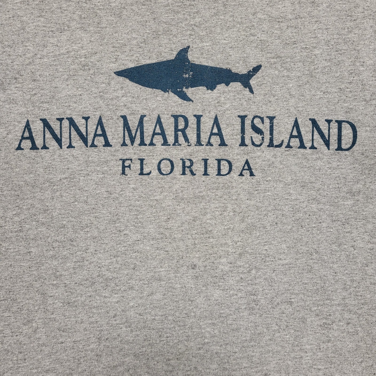 MV Sport Vintage 90s Grey Anna Marina Island Short Sleeve T-Shirt Mens Size S