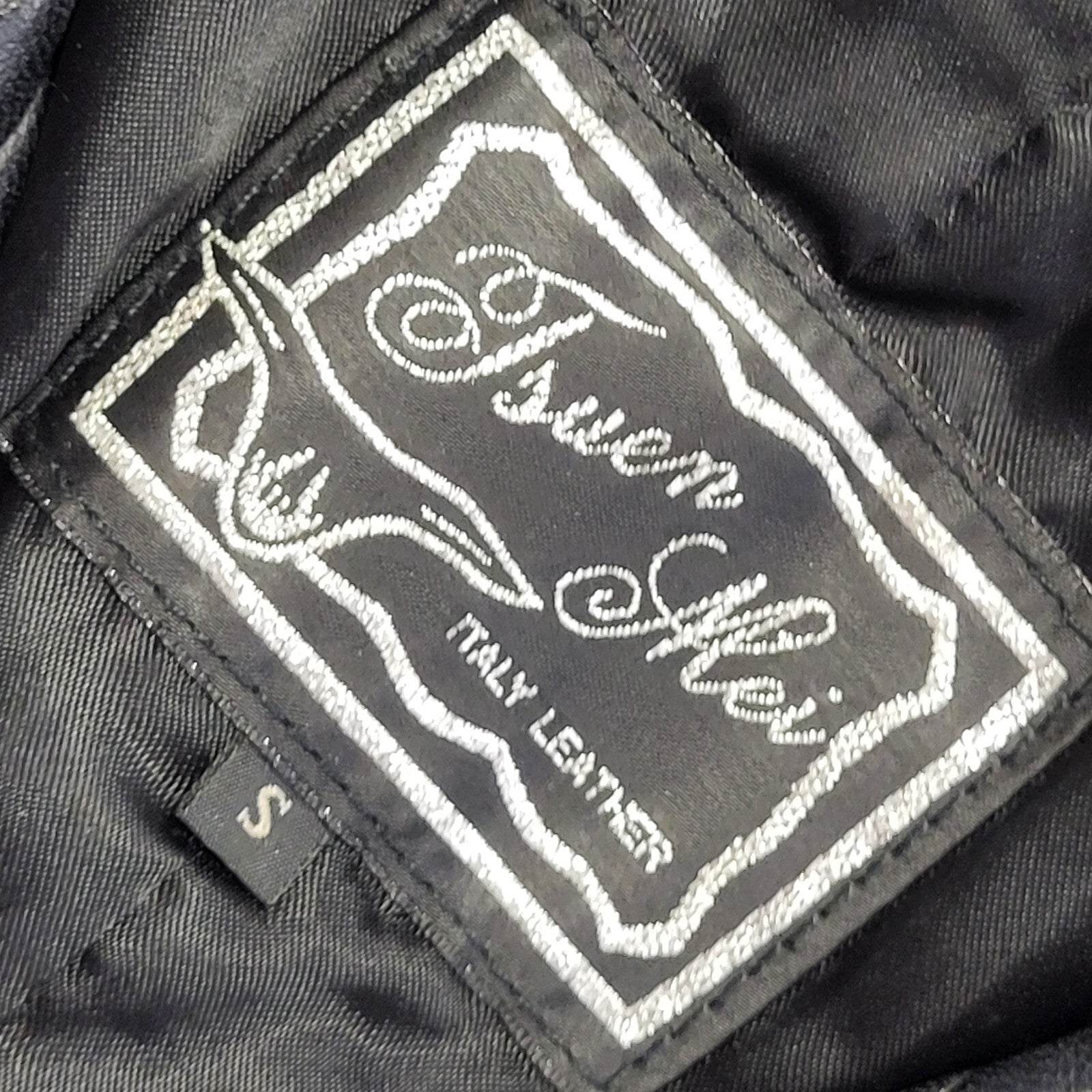 90s Vintage Black Zipped Italian Leather Jacket Uk Women's Size Small