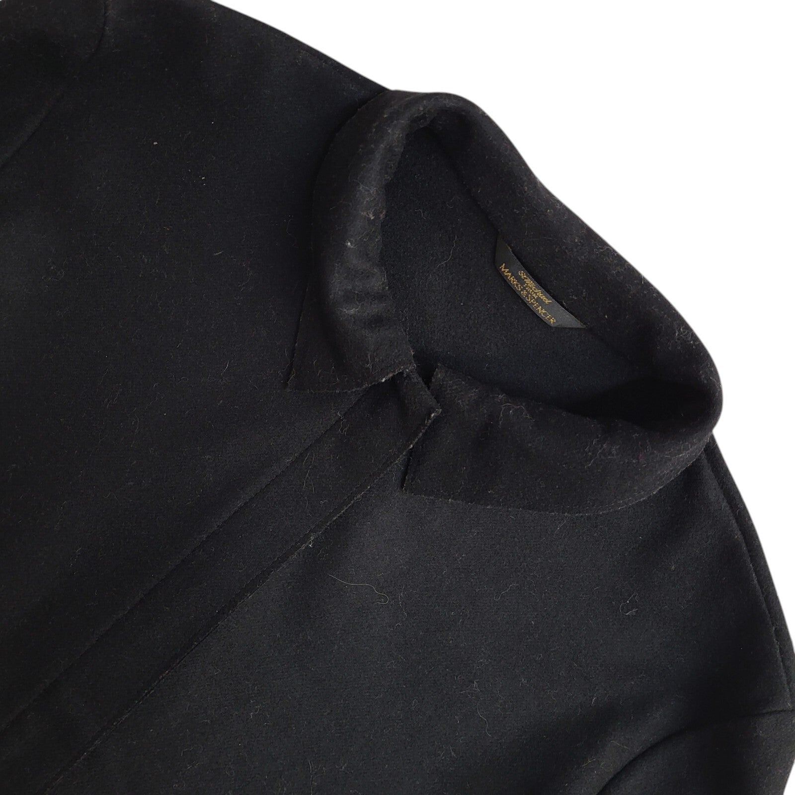 M&S St Michael Black 90s Zipped Jacket UK Women's Size 14