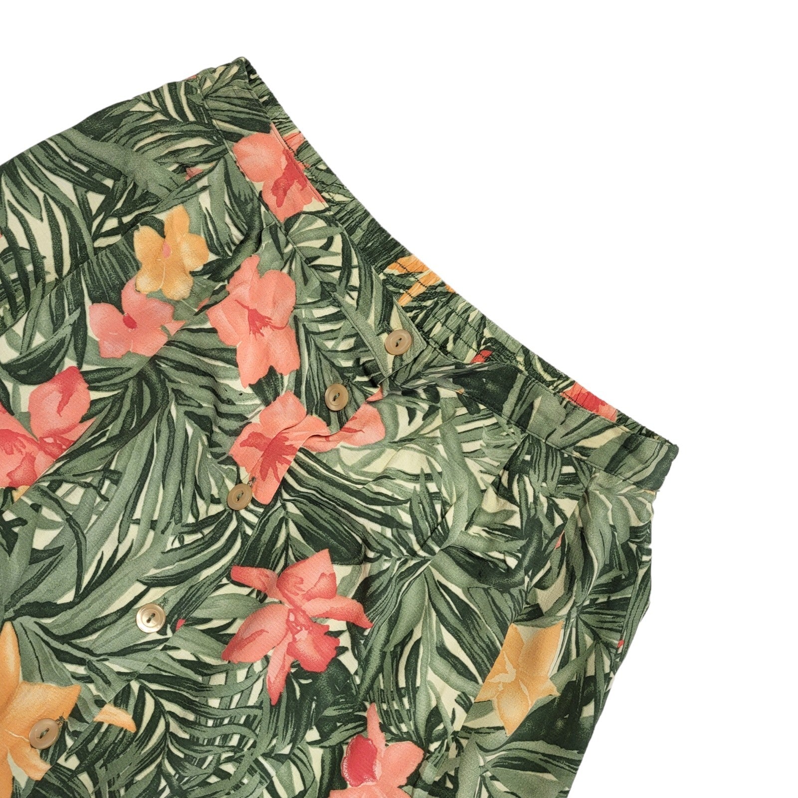 Holmewood Vintage 90s Green Pink Floral Skirt Uk Women's Size 12