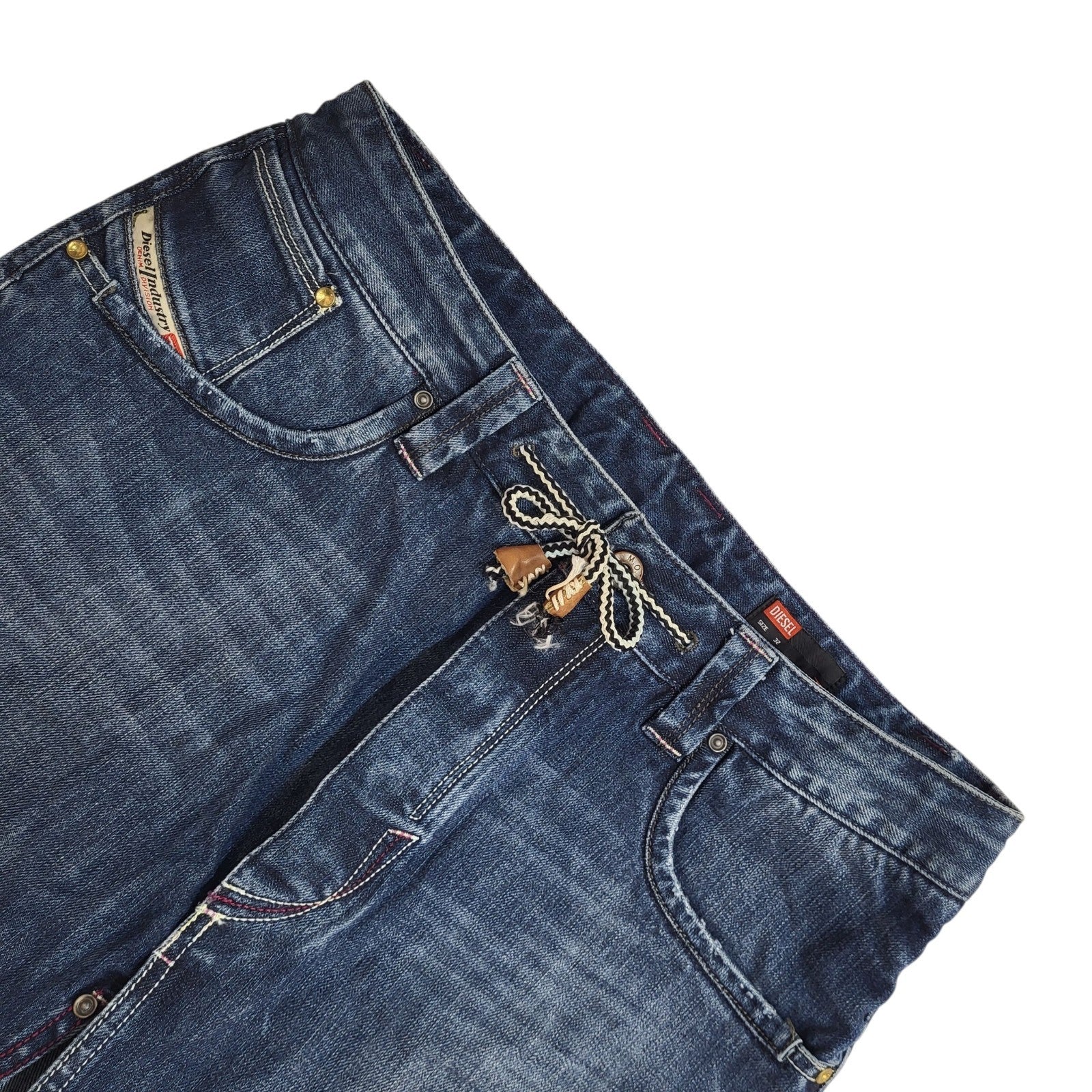 Diesel Skirt Y2K Dark Blue Denim Mini Skirt Uk Women's 14 W32-33