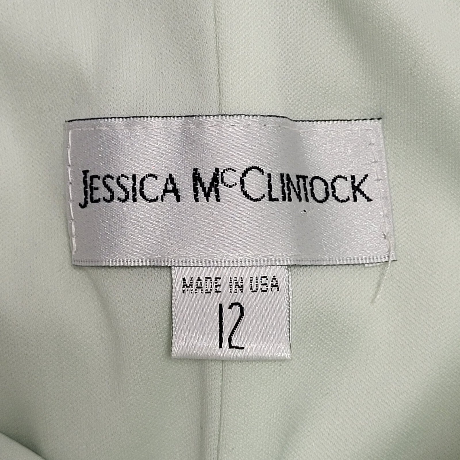 Jessica McClintock Y2K Light Green Prom Dress Women's 12