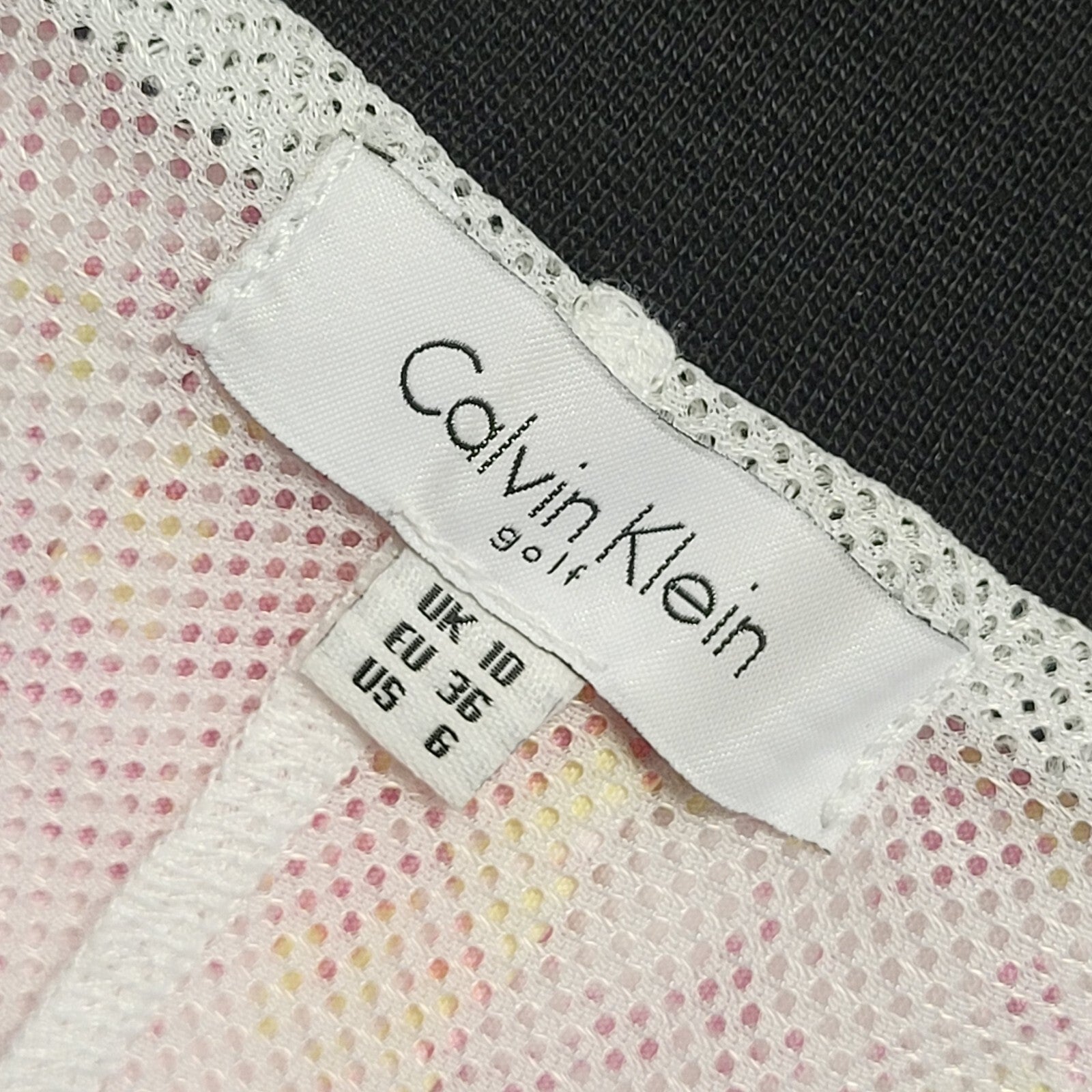 Calvin Klein Vintage 90's Pink & Yellow Golf Skort Womens UK Size 10