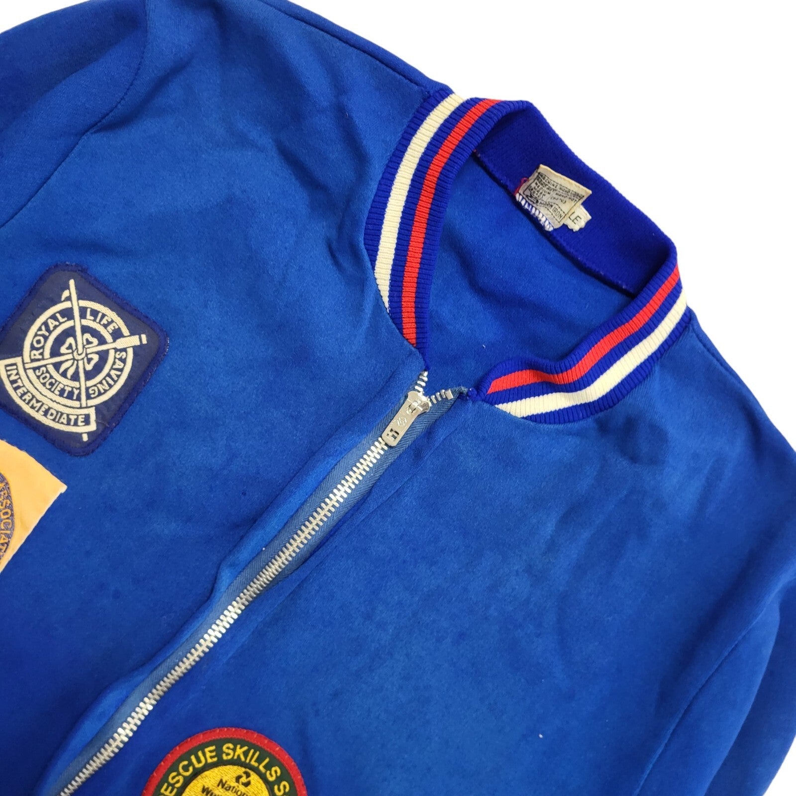 90s Vintage Blue Swimming Tracksuit Top/Jacket Uk Women's Size XS