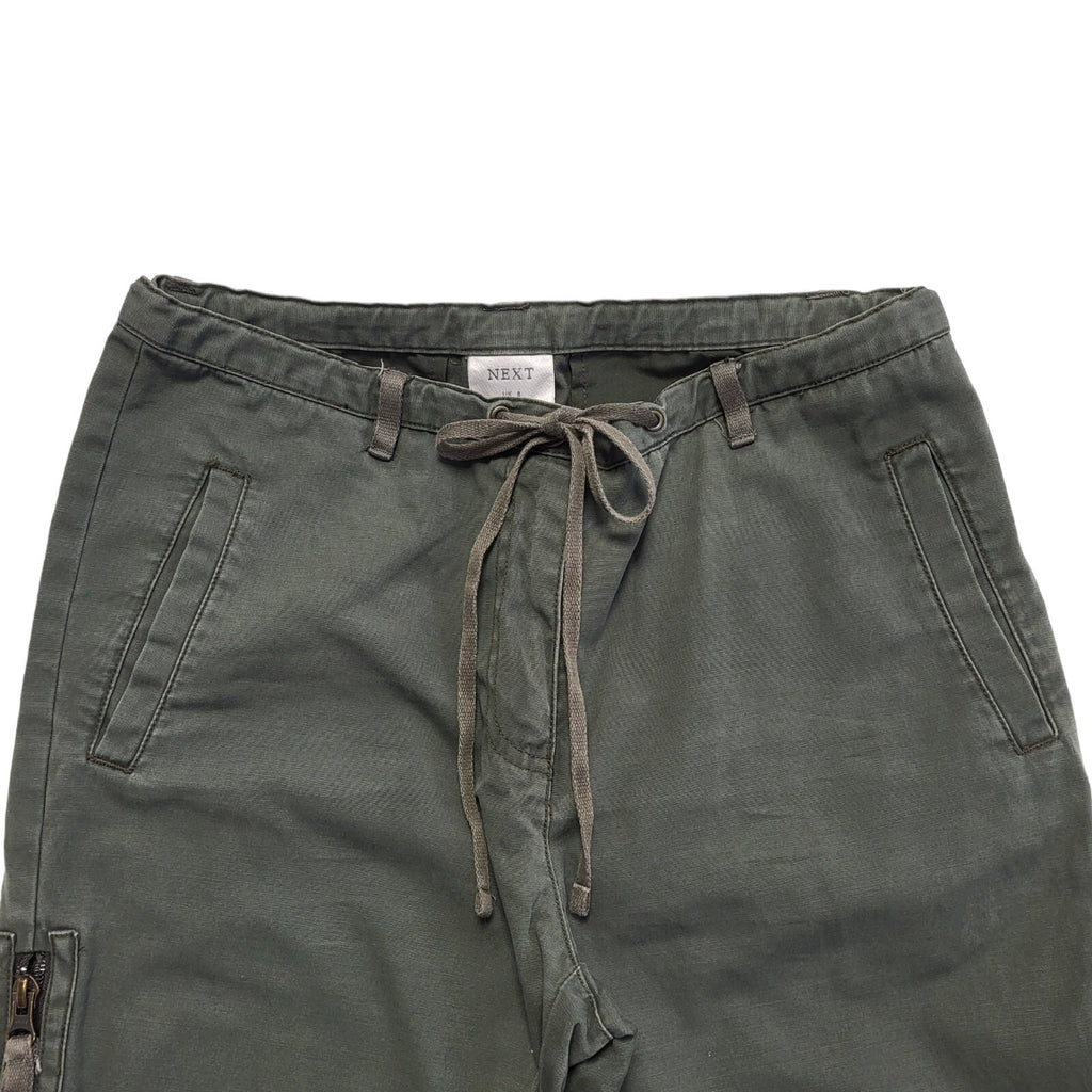 Next Green 90s Vintage Straight Leg Casual Trousers Uk Women's 8 W26 L25