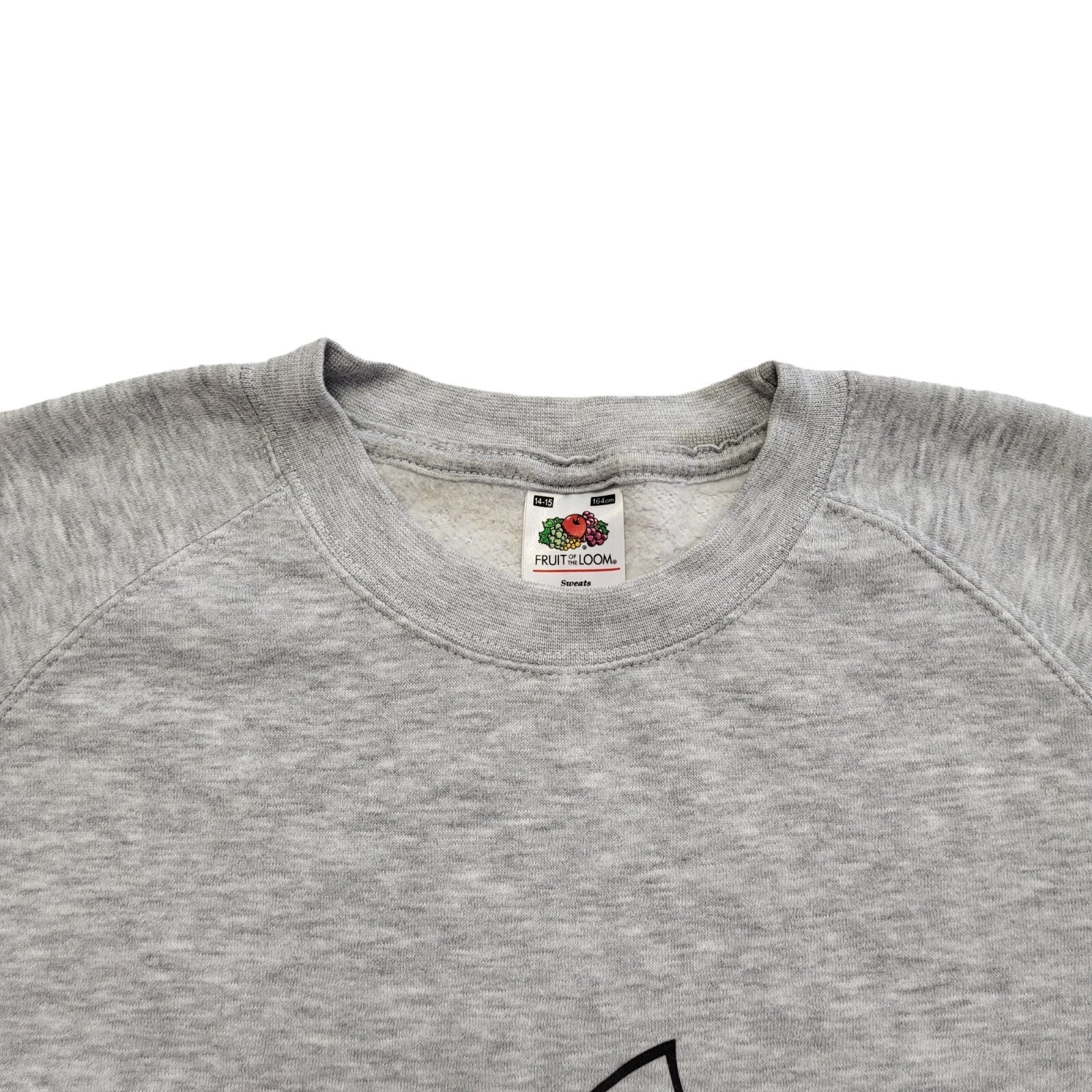 Fruit Of The Loom Grey Angry Birds Sweatshirt Vintage Y2K Boys Age 14-15 Years