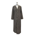 Essence 90s Vintage Black White Striped Shirt Dress Women's Size 12 EU 40
