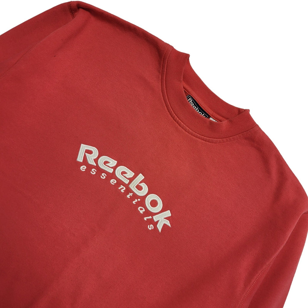 Reebok Essentials Spell Out  Vintage Y2K Pink Sweatshirt Women's Size UK 12