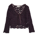 Principles Y2K Purple Floral Lace Tie Front Cardigan Womens UK Size 12