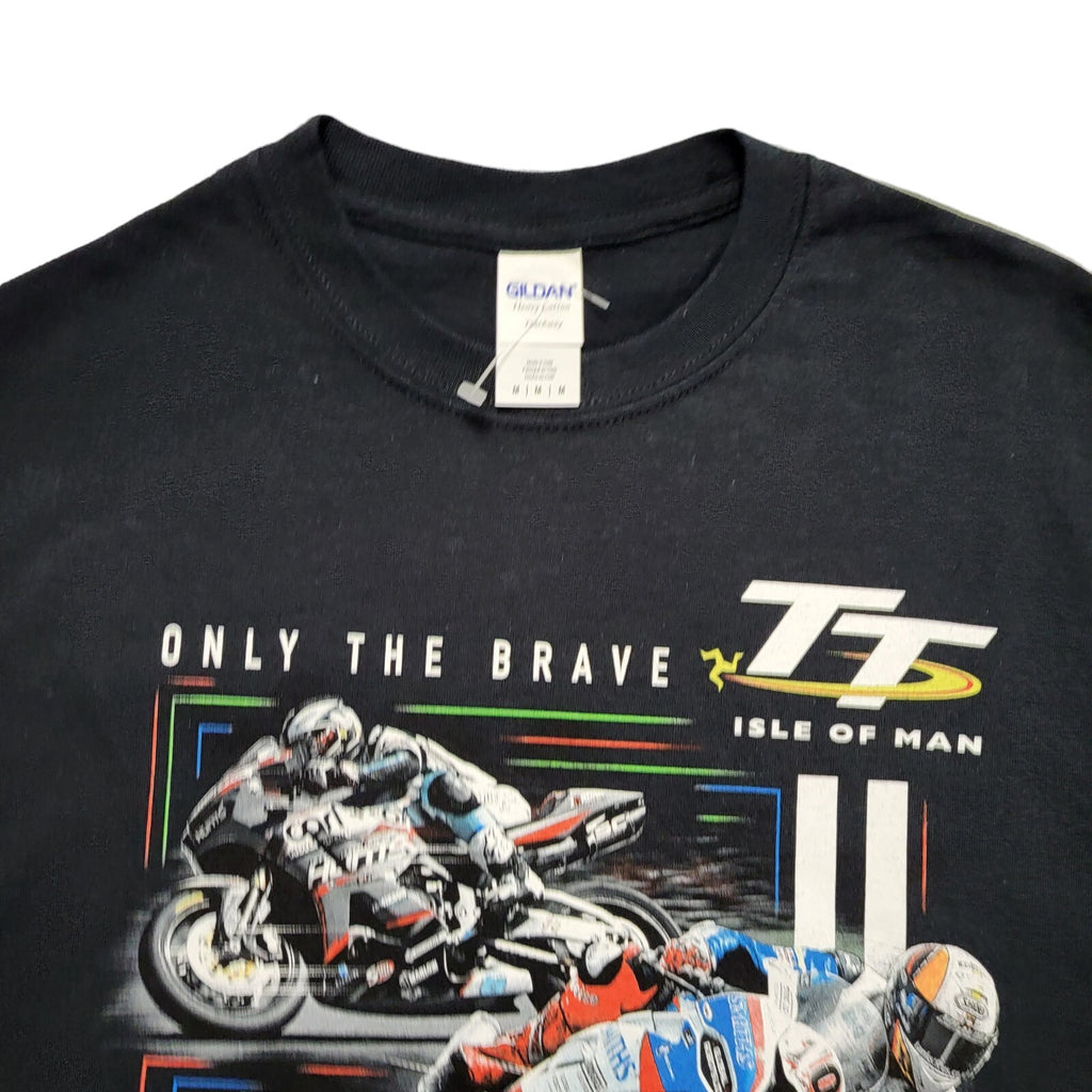 Isle Of Man TT Gildan Black Vintage 90s  Short Sleeve T-Shirt Uk Men's M