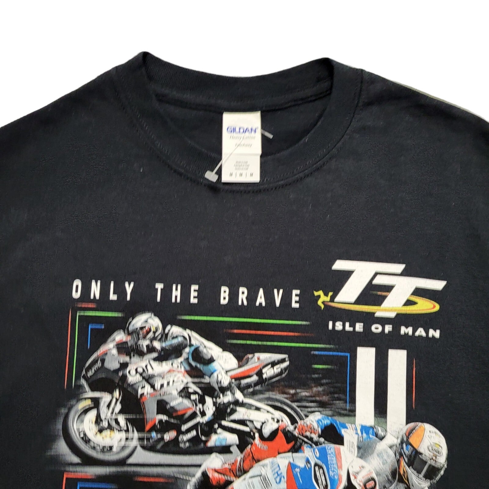 Isle Of Man TT Gildan Black Vintage 90s  Short Sleeve T-Shirt Uk Men's M