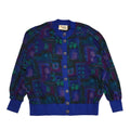 Richard Stump 70s Vintage Blue & Green Retro Cardigan Women's Size 16