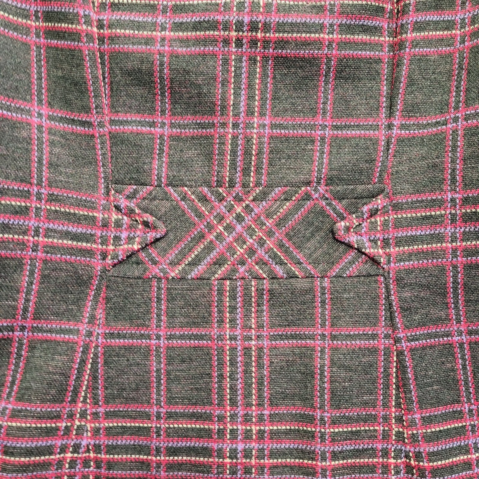 Rodney Vintage 70's Pink Check Long Sleeve Dress Uk Women's Size 16