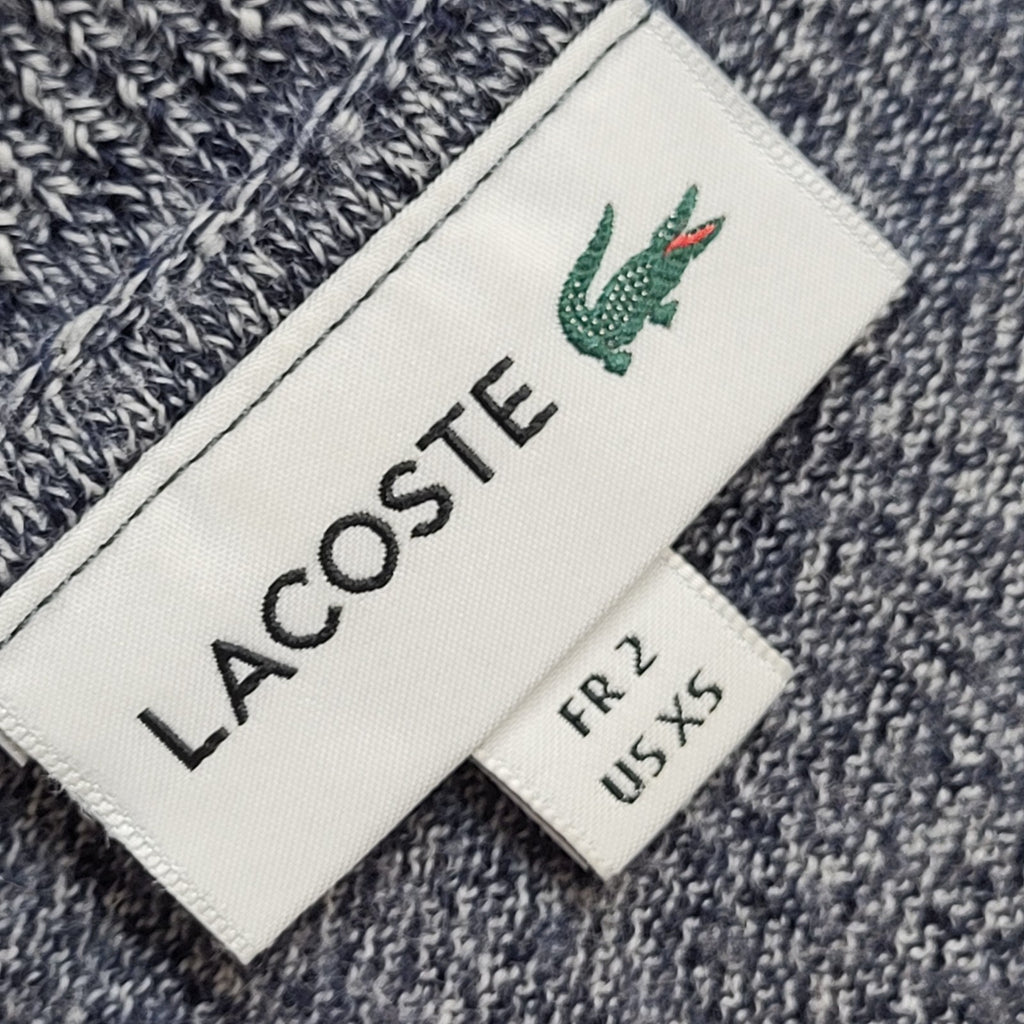 Lacoste Vintage 90's Grey V-Neck Jumper UK Men's Size Small