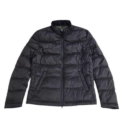 Barbour Fibre Down Classic Tartan Jacket Y2k Black Quilted UK Men's Size M