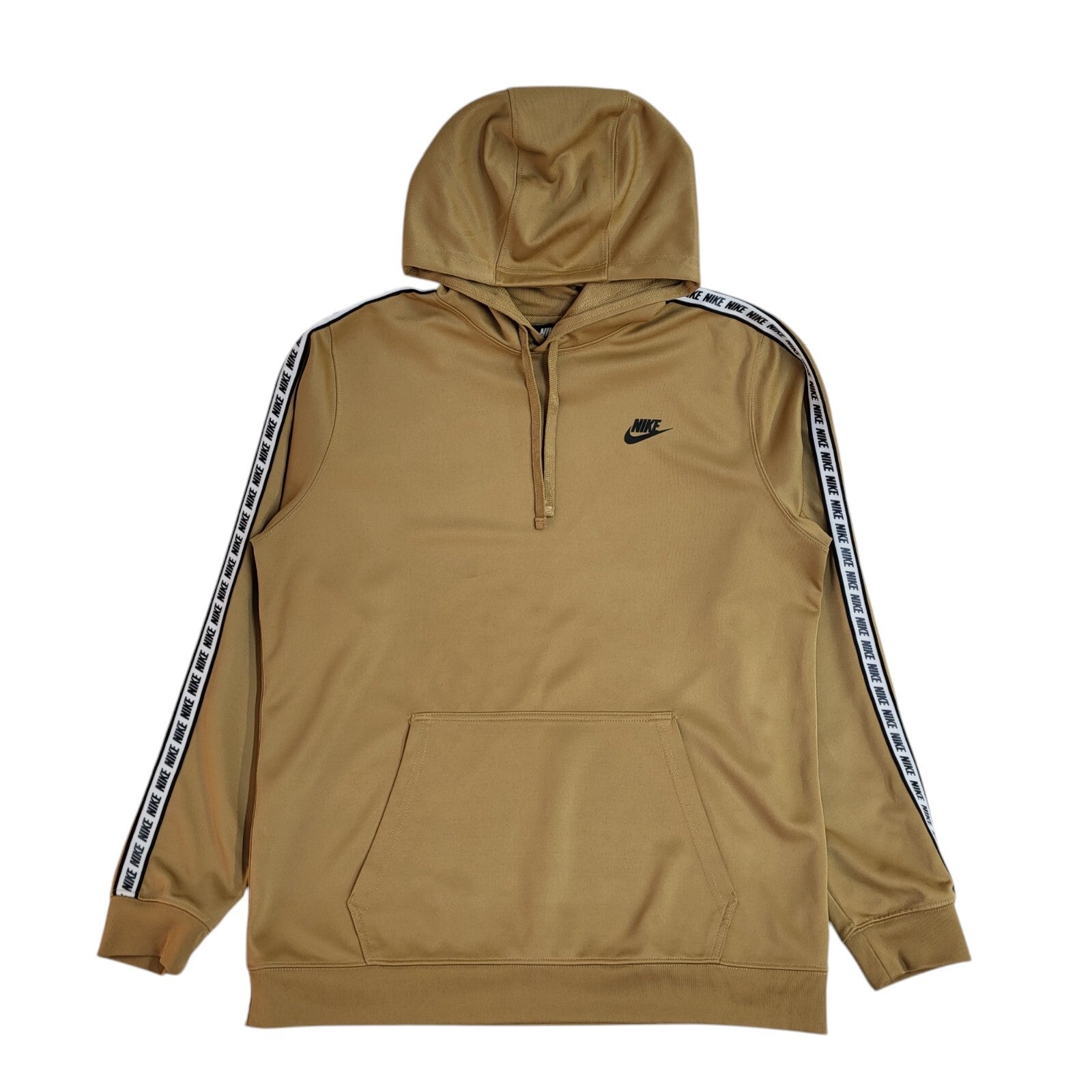 Nike Brown Sports Long Sleeve Y2K Drawstring  Hoodie UK Men's Size L