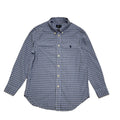 Ralph Lauren Y2K Blue Check Long Sleeve Vintage Boys Size M Age 10-12