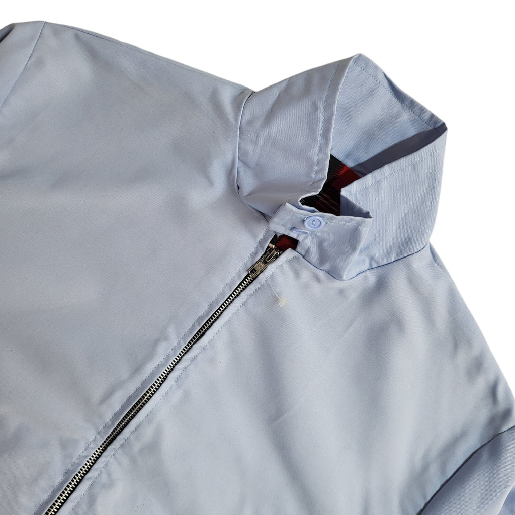Vintage Light Blue 90s Button Vintage Bomber Jacket Uk Men's Size Medium