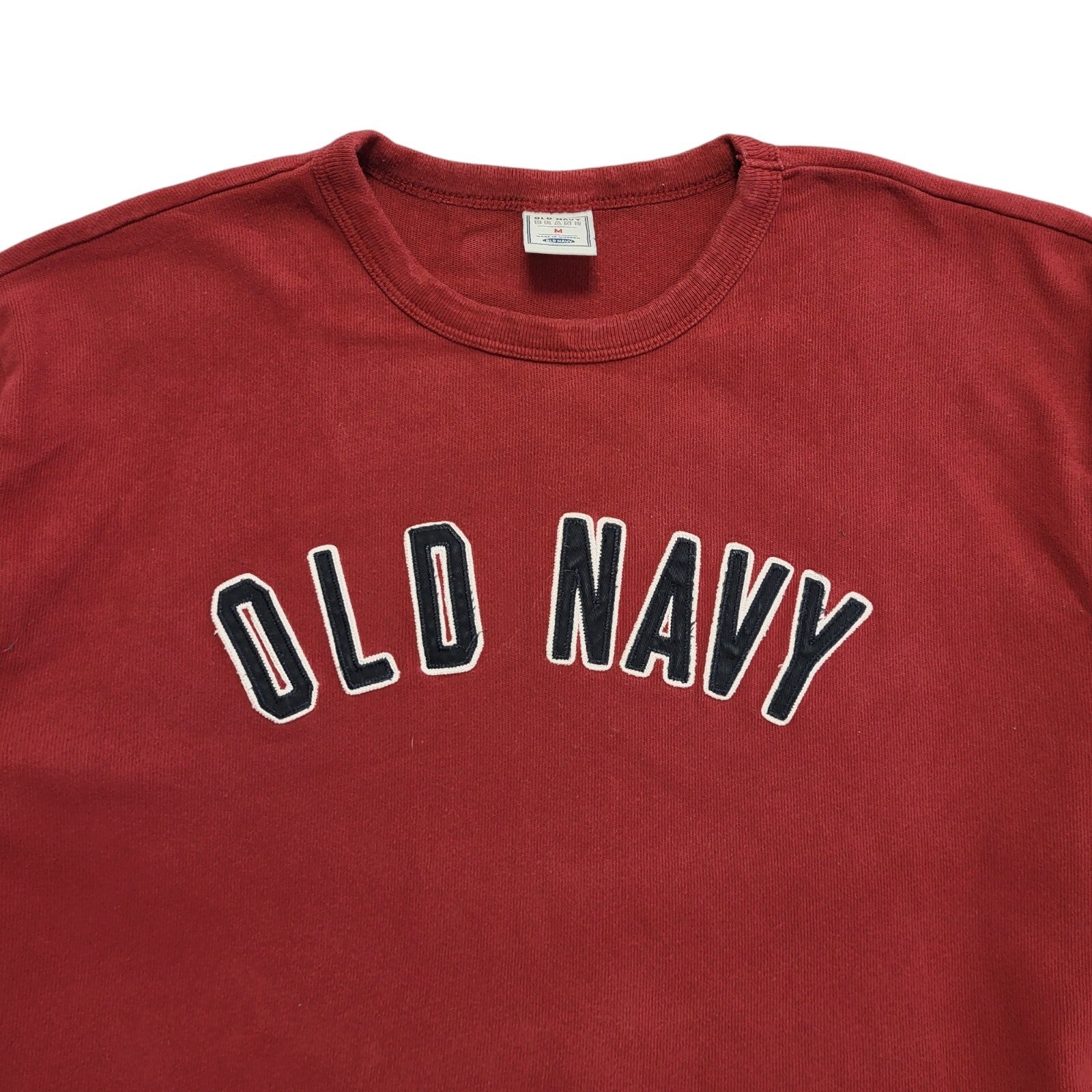 Old Navy Vintage 90's Red Round Neck Sports Sweatshirt Mens UK Size M