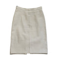 Vintage 90's White Leather Knee Length Skirt Womens UK Size 8 W24