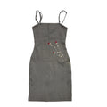 Bay Grey Y2k Sleeveless Strap Bodycon Dress Uk Women's Size 8