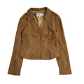Next Brown Y2k Leather Zipped Jacket UK Women's Size 12