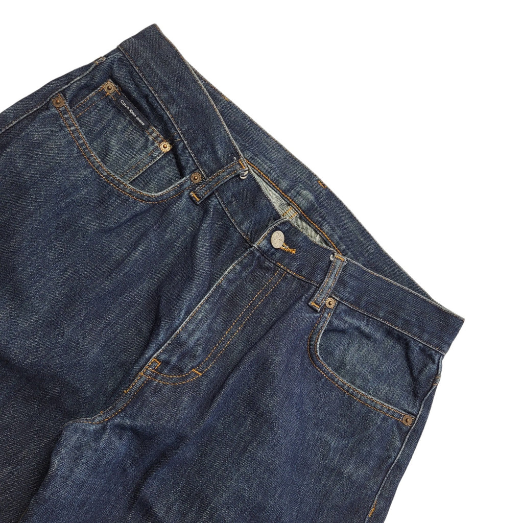 Calvin Klein Vintage Y2K  Blue Straight Denim Jeans Uk Men's Size L W34 L33