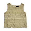Anagram Vintage 90's Beige Sequin Sleeveless Top Womens UK Size 14