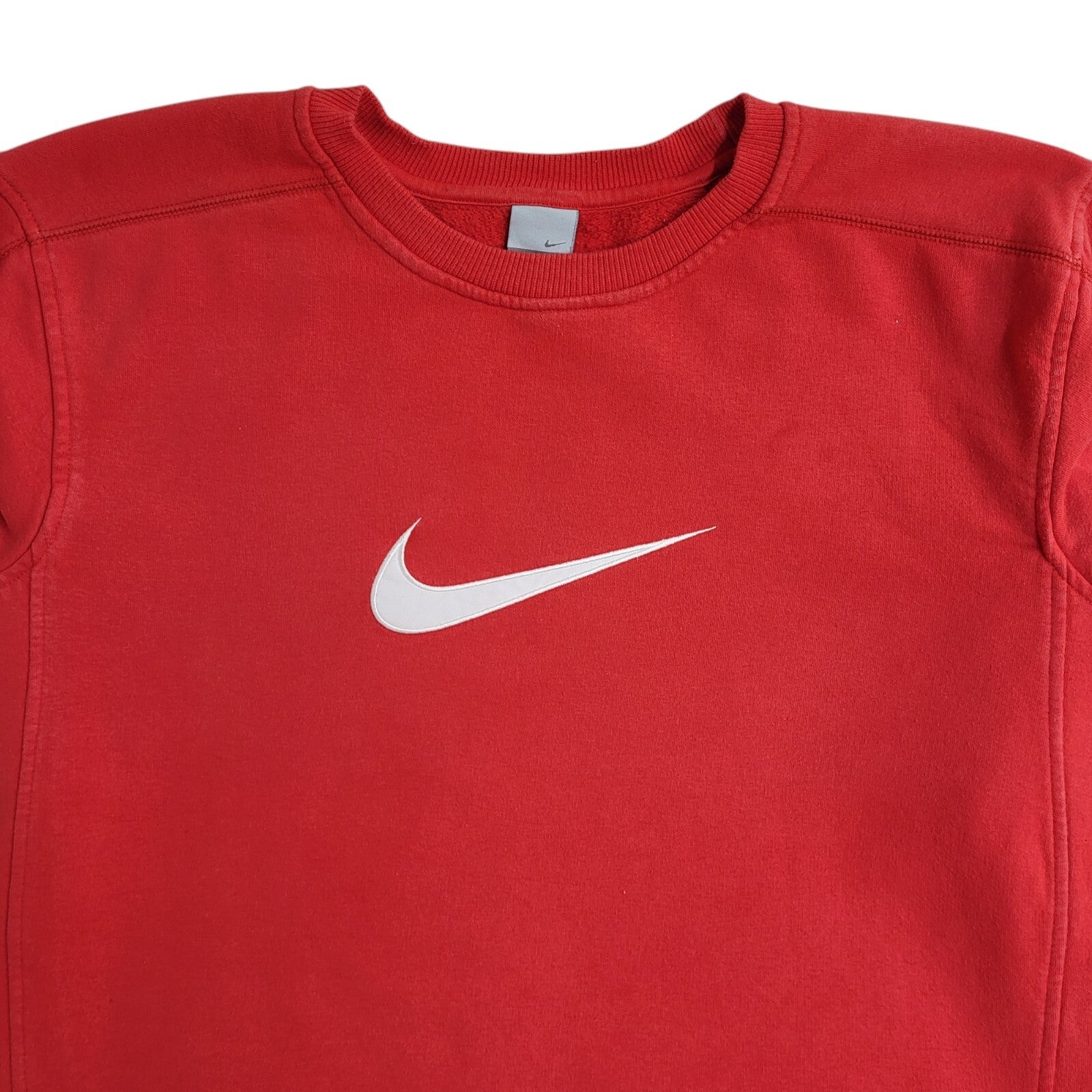 Nike Red Long Sleeve Y2k Sports Sweatshirt UK Men's Size XL