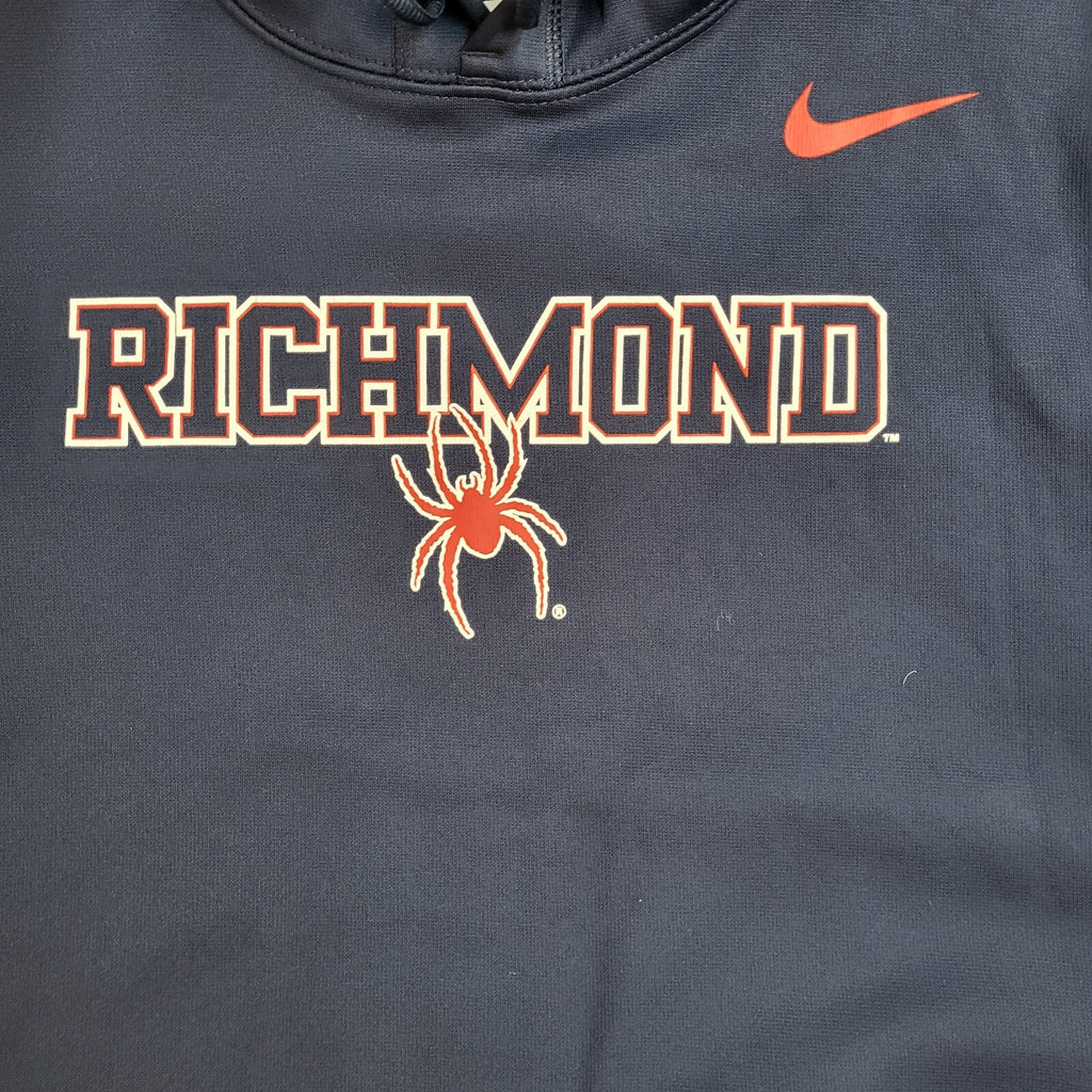 Nike Blue Therma-Fit Richmond Long Sleeve Y2K Hoodie UK Men's Size L