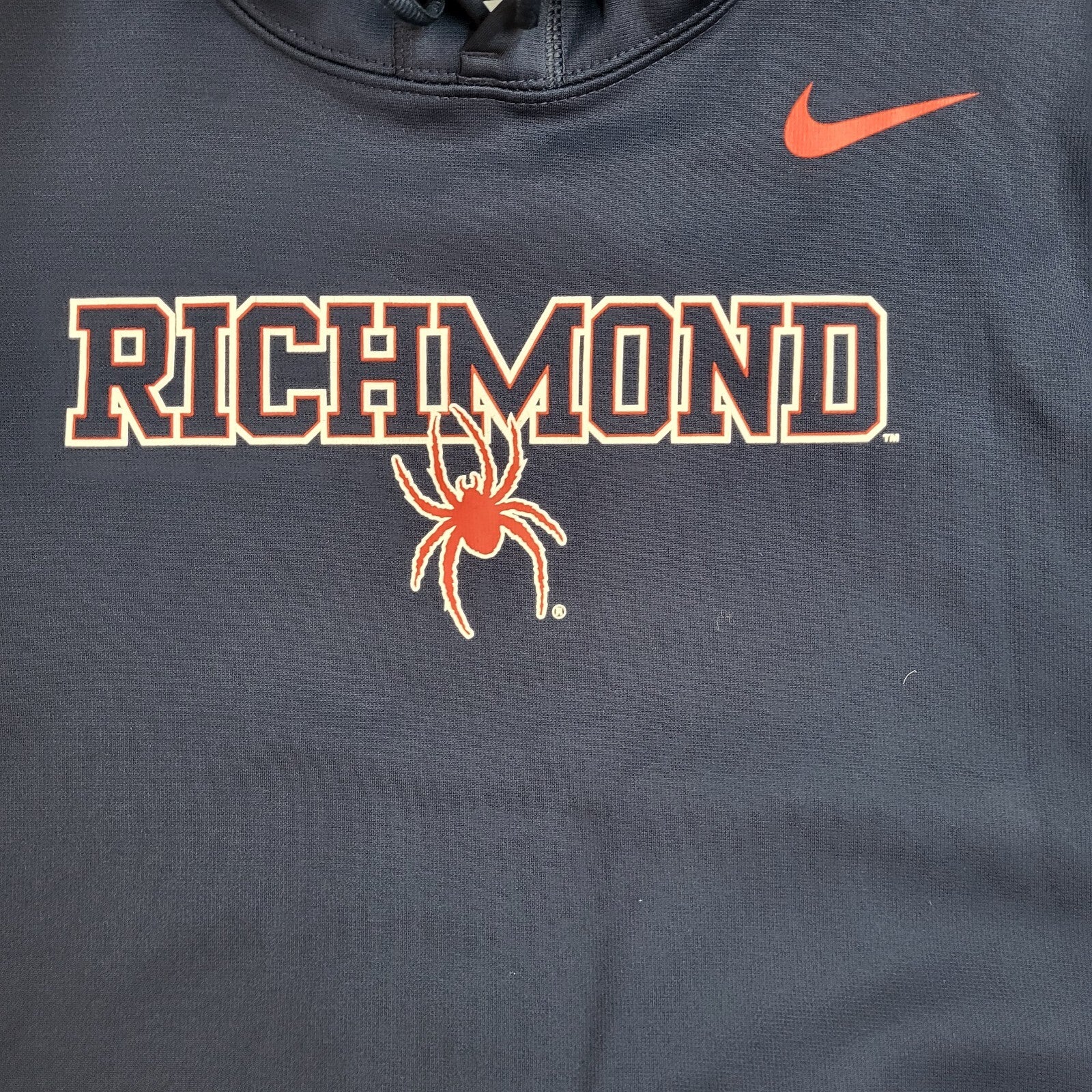 Nike Blue Therma-Fit Richmond Long Sleeve Y2K Hoodie UK Men's Size L