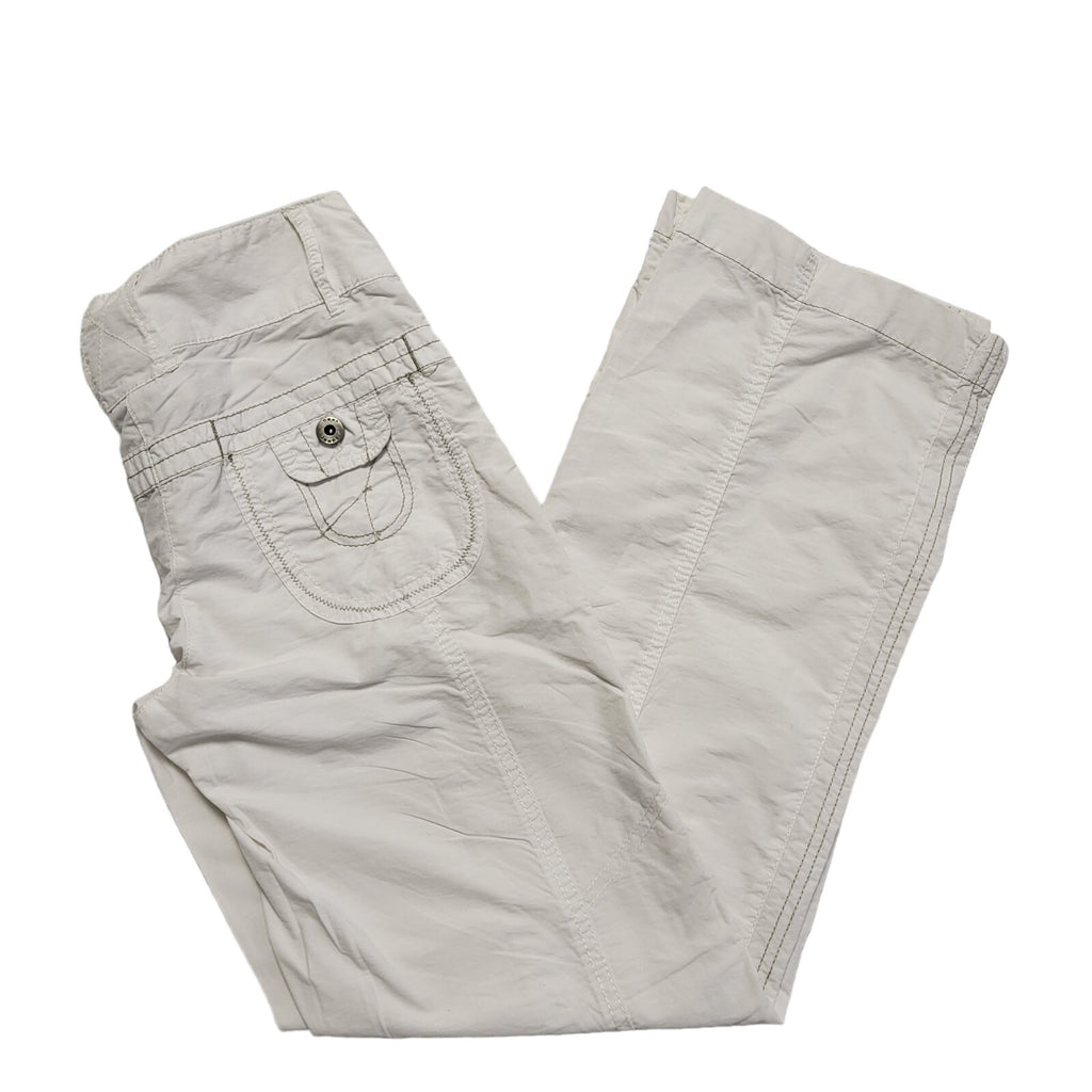 Next Vintage y2k  White Wide Leg Casual Trousers Uk Women's Size 6 W24-28 L30