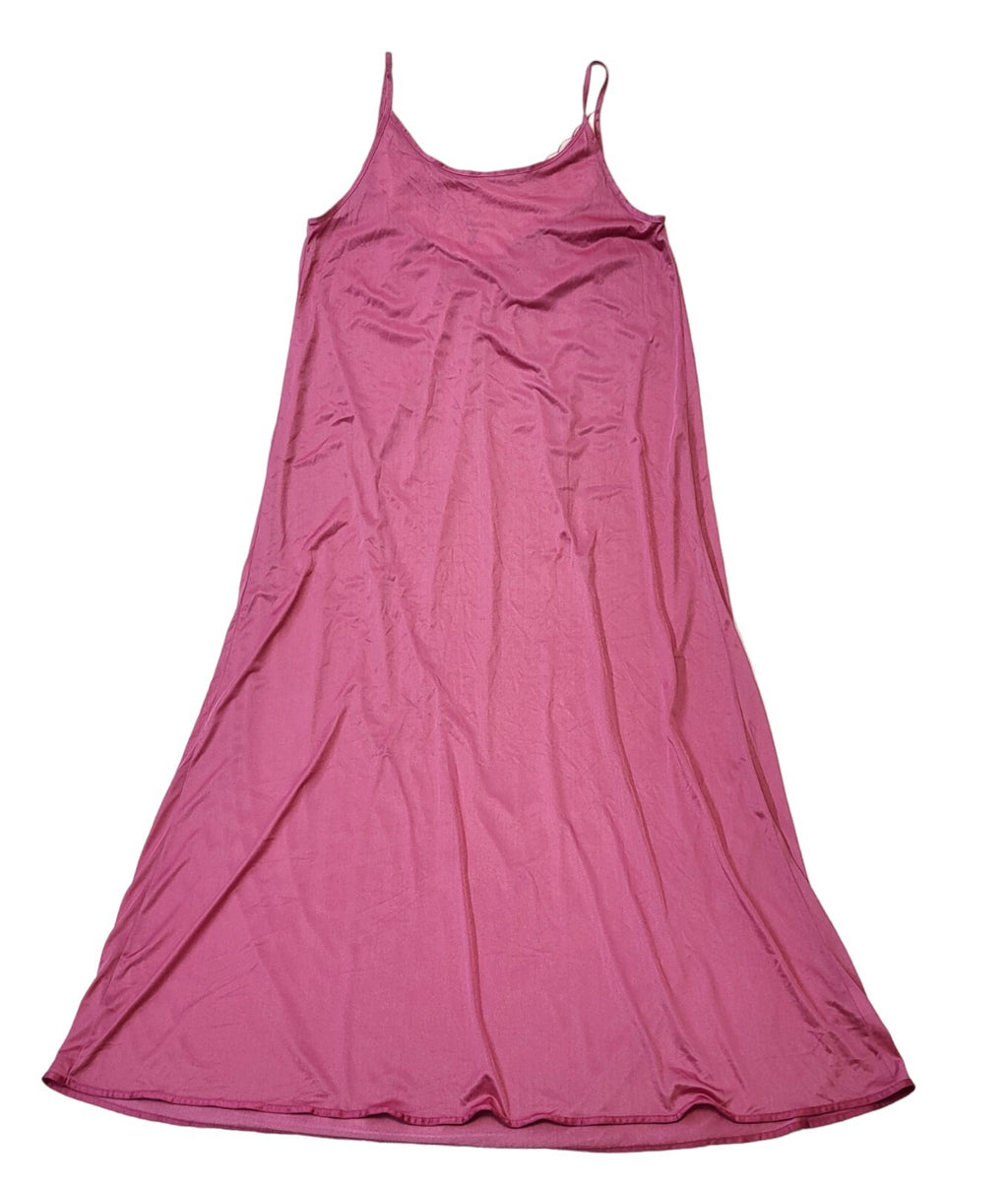 St Michael M&S 80's Vintage Pink & White Night Dress Womens UK XS EU 6