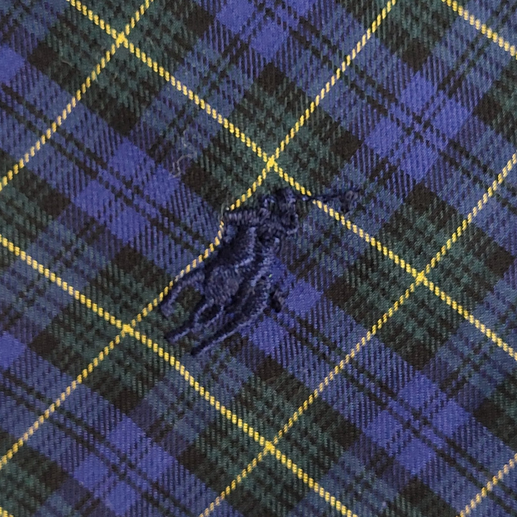 Ralph Lauren Blue Checked Vintage 90's Long Sleeve Shirt UK Men's Size M